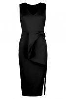 Black Midi Dress with a distinctive story-8