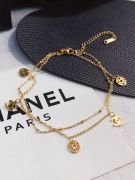 Double layer gold Chanel anklet-1