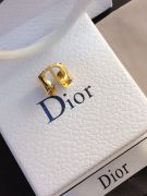 Dior wide gold logo ring-6