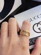 Gucci gold logo ring-2