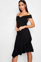 Black dress Medium length with a distinctive story Boho-3
