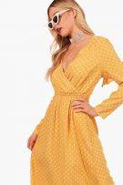 Dress yellow dotted-4