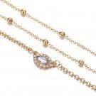 Golden eye-shaped chain necklace-5