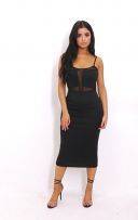 Cami Black Dress Medium Length-5