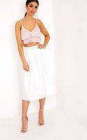 White skirt with ruffles and tassels-5