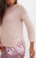 A pink knitting blouse-5