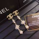 Chanel Logo Pearl Long Earring-2