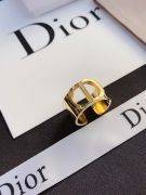 Dior wide gold logo ring-5