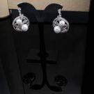 Pearl Circles Earrings Cubic Zirconia-2