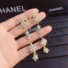 Chanel Logo Pearl Long Earring-4