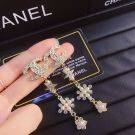 Chanel Logo Pearl Long Earring-3