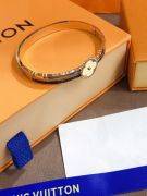 Louis Vuitton gold circle logo bracelet-2