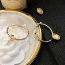 Tory Burch metal large hoop earrings-2