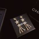 Chanel Three Stars long earrings-3