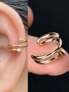 Metal clip earring-18