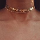 Two-tier Roman necklace, golden-1