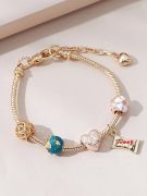Pandora bracelet golden pendants-1