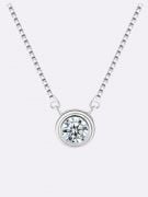 Cartier silver cubic zirconia necklace-1