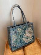 Sky blue handbag and shoulder-1