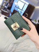 Wallet with a golden crocodile leather lock-3