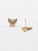 zircon butterfly earring-2