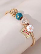 Pandora bracelet golden pendants-2
