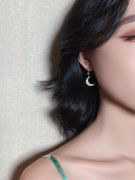 Long star and crescent earring-2
