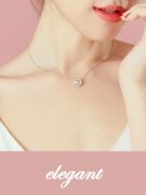 Round zircon lobes necklace-2
