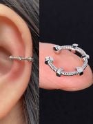 Metal clip earring-2