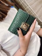 Wallet with a golden crocodile leather lock-2