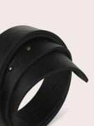 Chanel black leather belt-3