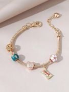 Pandora bracelet golden pendants-3