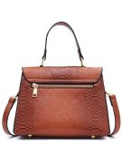 Brown satchel bag for women-4