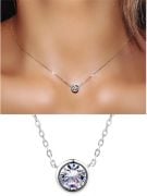 Round cubic zirconia necklace-4