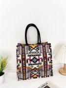 Canvas colored handle bag-5