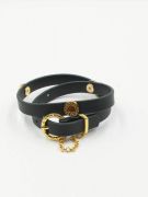 Bvlgari leather bracelet, two layers-5