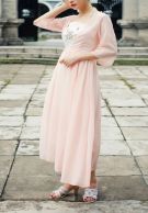 The dress is soft pink-5