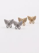 zircon butterfly earring-5