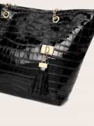 Crocodile-embossed handbag-5