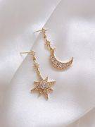 Long star and crescent earring-8