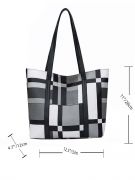 Large gray checkered bag-5