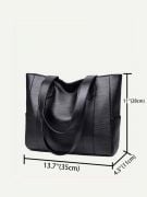 Elegant black leather handbag-6