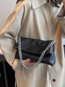 Women's leather shoulder bag, medium size-2