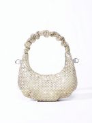 Silver and gold crystal evening bag-2