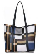 A large bag with colorful plaid-3