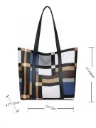 A large bag with colorful plaid-4