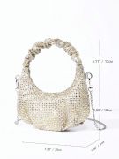 Silver and gold crystal evening bag-5