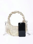Silver and gold crystal evening bag-6