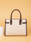 Elegant large size beige bag-3
