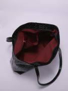 Shoulder bag with a shiny black pattern-2